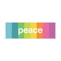 Peace Rainbow Car Magnet — Colorful Stripes Bumper Sticker