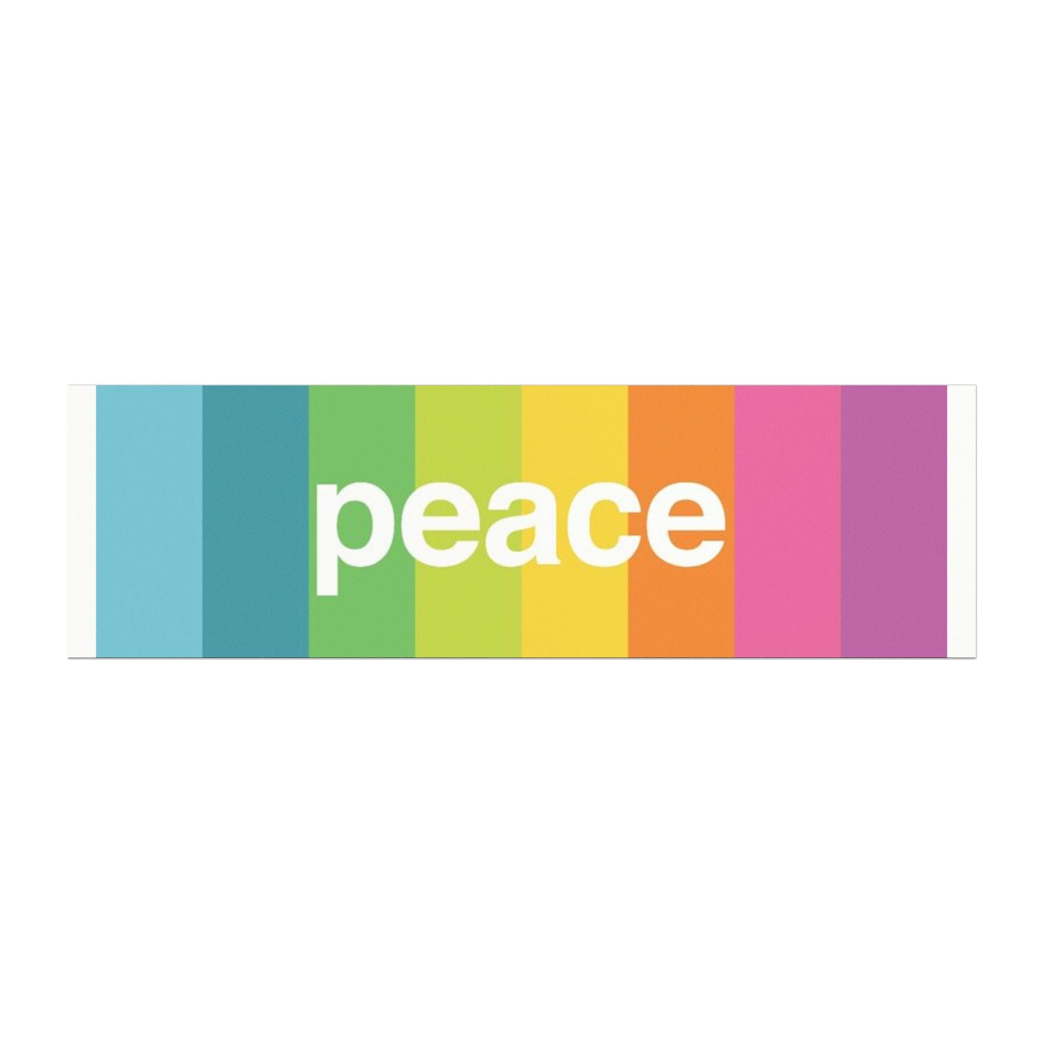 Peace Rainbow Car Magnet — Colorful Stripes Bumper Sticker