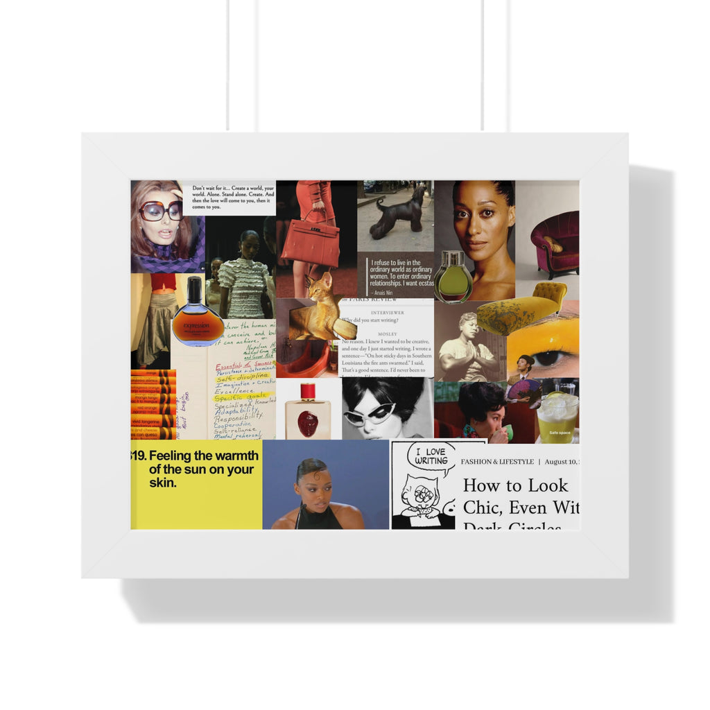 Framed Collage Poster — Vintage Fashion & Beauty Moodboard