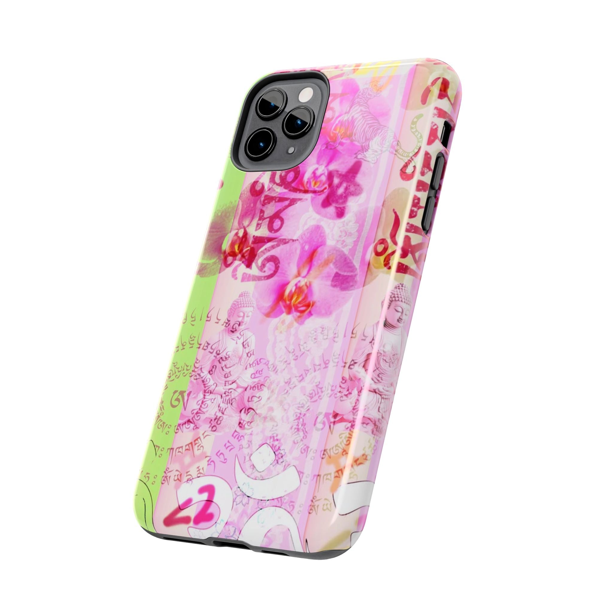 Floral Pink Orchid Tough Phone Case — Protective Art Phone Cover