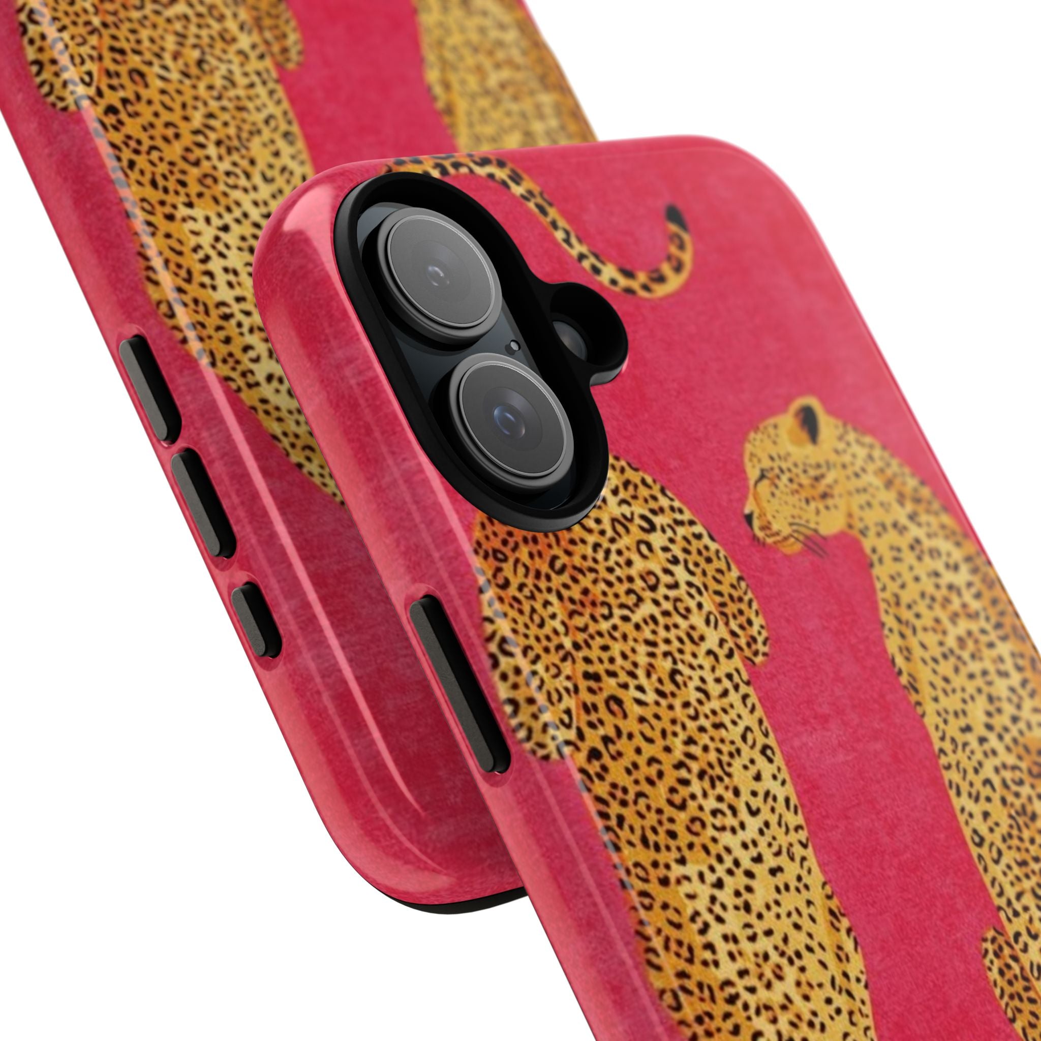 Pink Leopard Phone Case – Bold Animal Print Protective Case