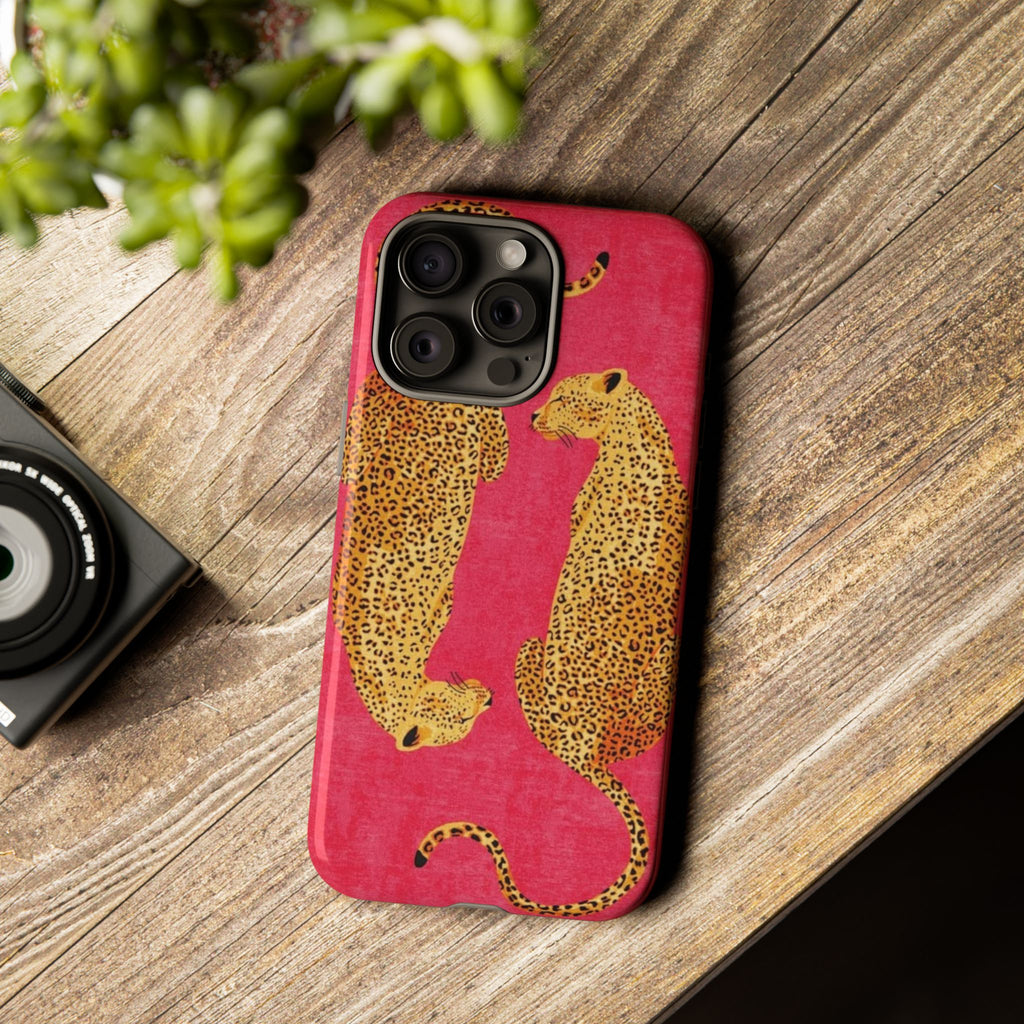 Pink Leopard Phone Case – Bold Animal Print Protective Case