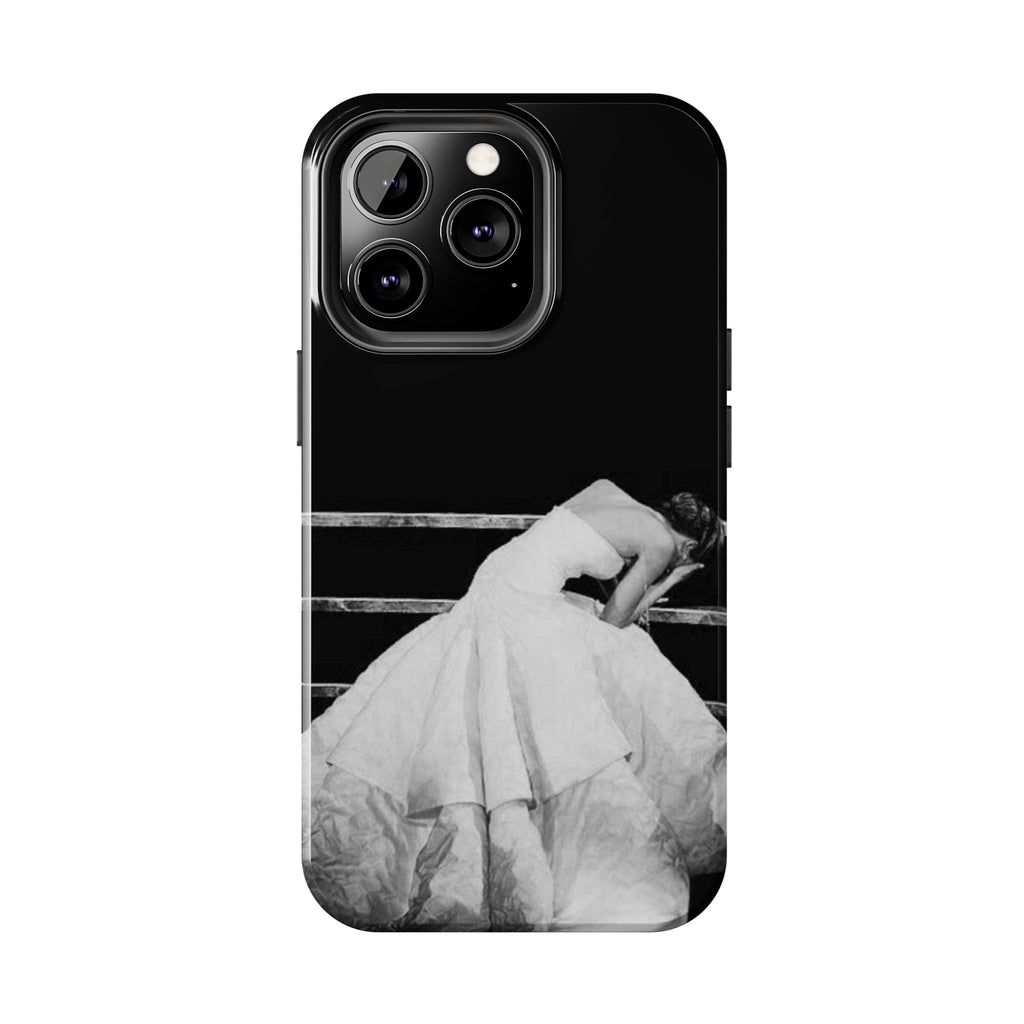 Vintage Ballerina Tough Phone Case — Black & White Dance Photo Protective Cover