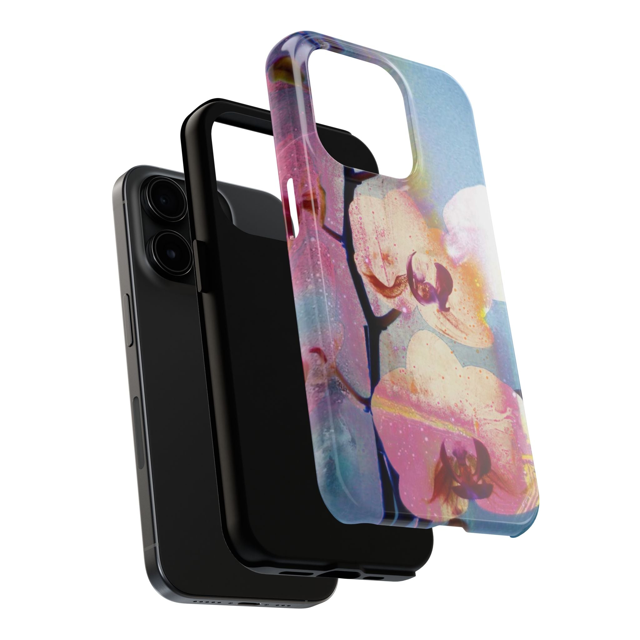 Orchid Tough Phone Case — Pastel Floral Protective Cover for iPhone & Android