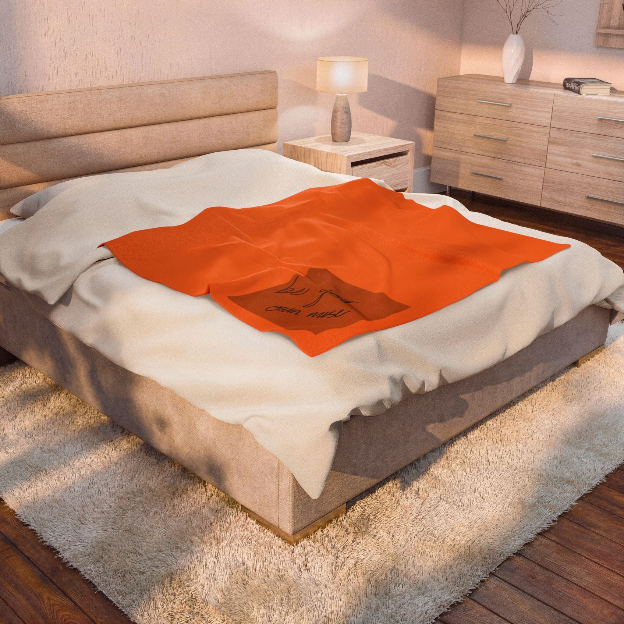 Velveteen Plush Blanket — 'Be Your Own Muse' Cozy Motivational Throw