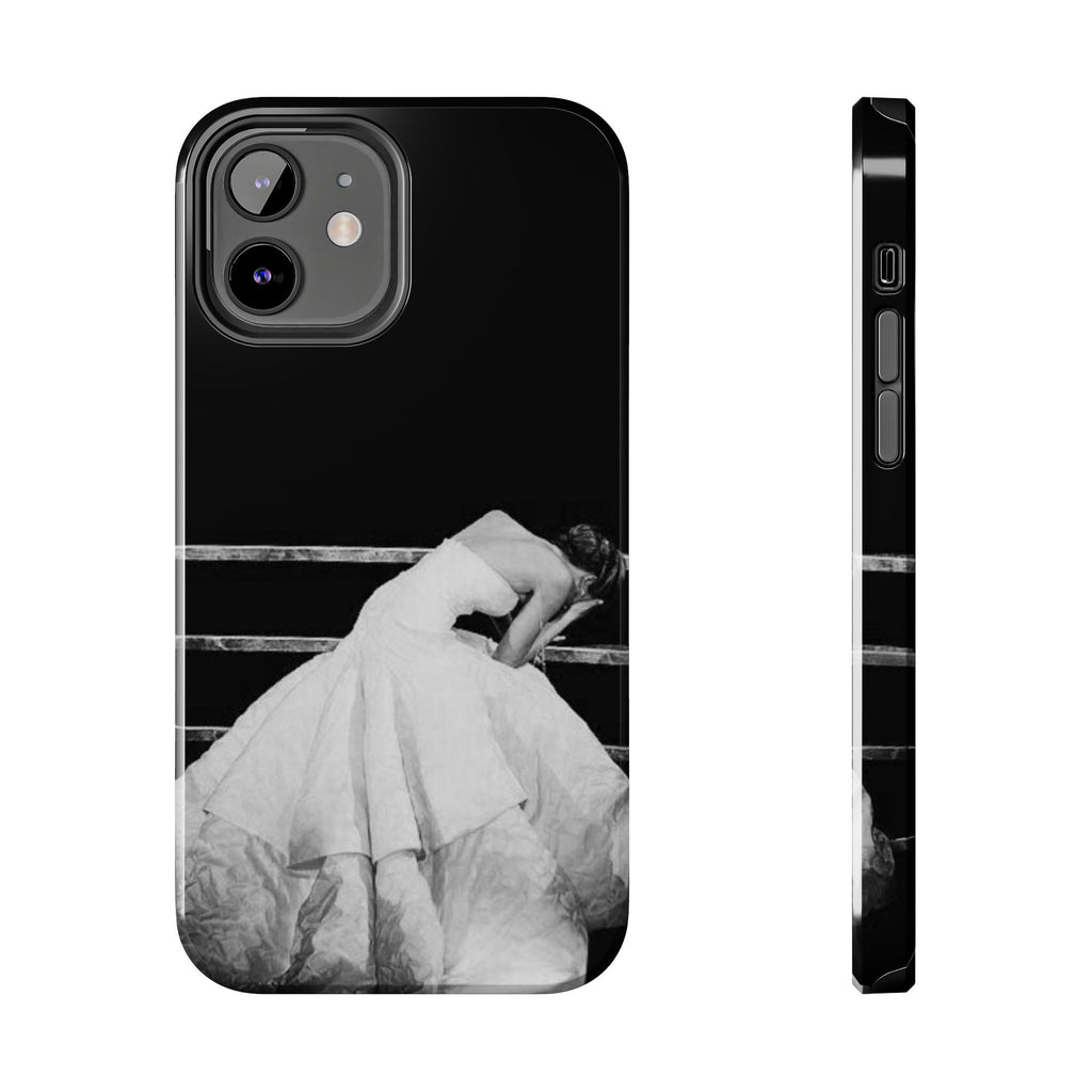 Vintage Ballerina Tough Phone Case — Black & White Dance Photo Protective Cover