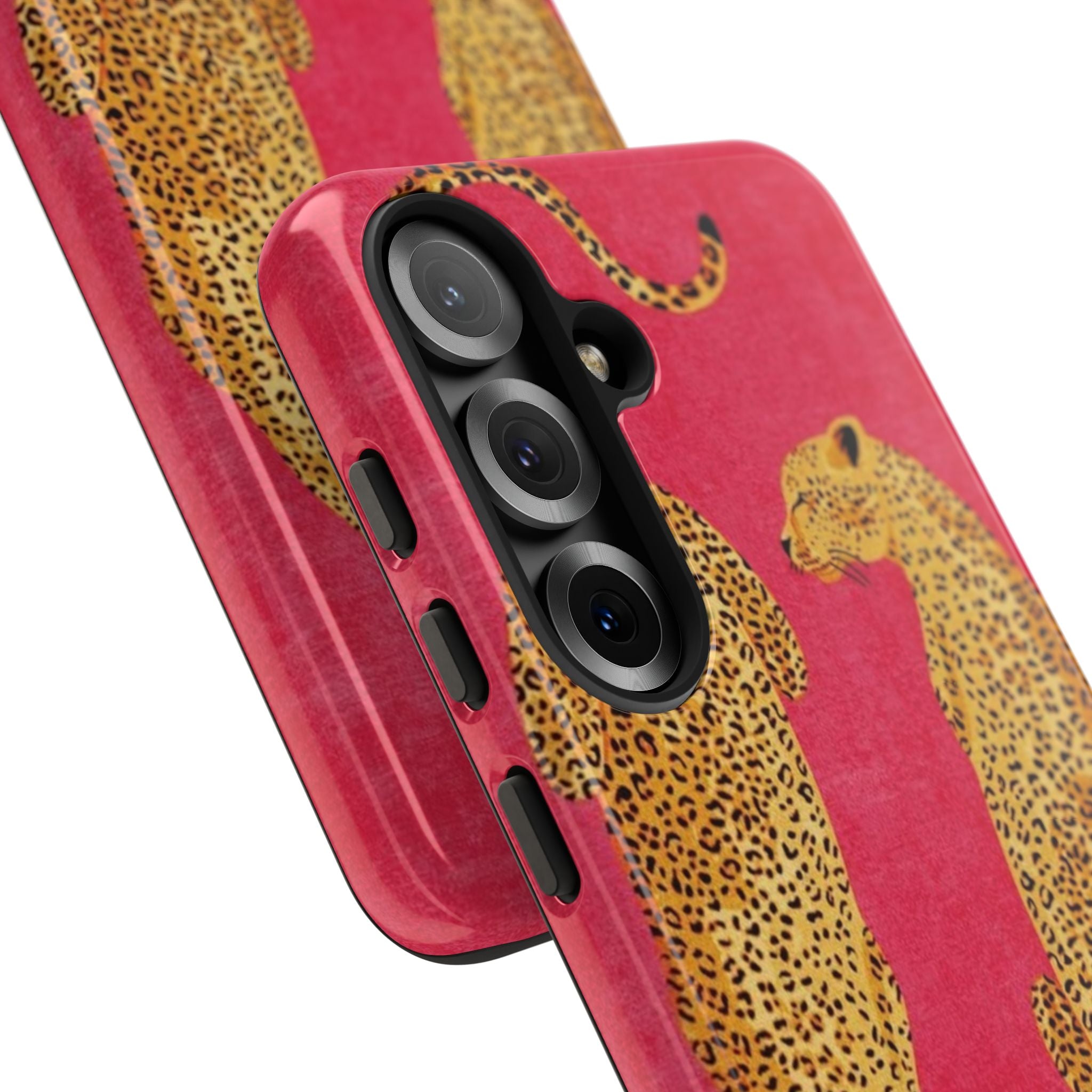Pink Leopard Phone Case – Bold Animal Print Protective Case
