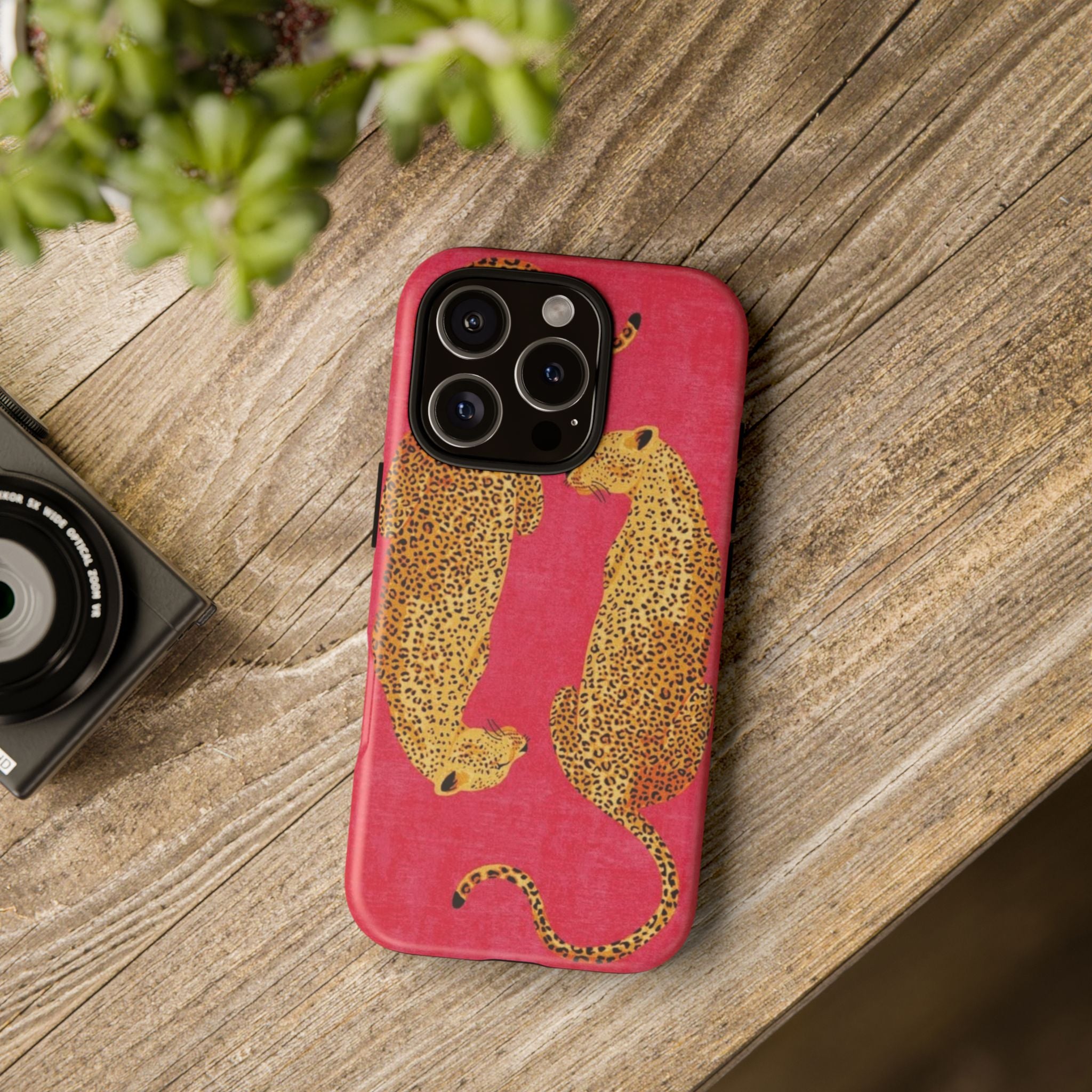 Pink Leopard Phone Case – Bold Animal Print Protective Case