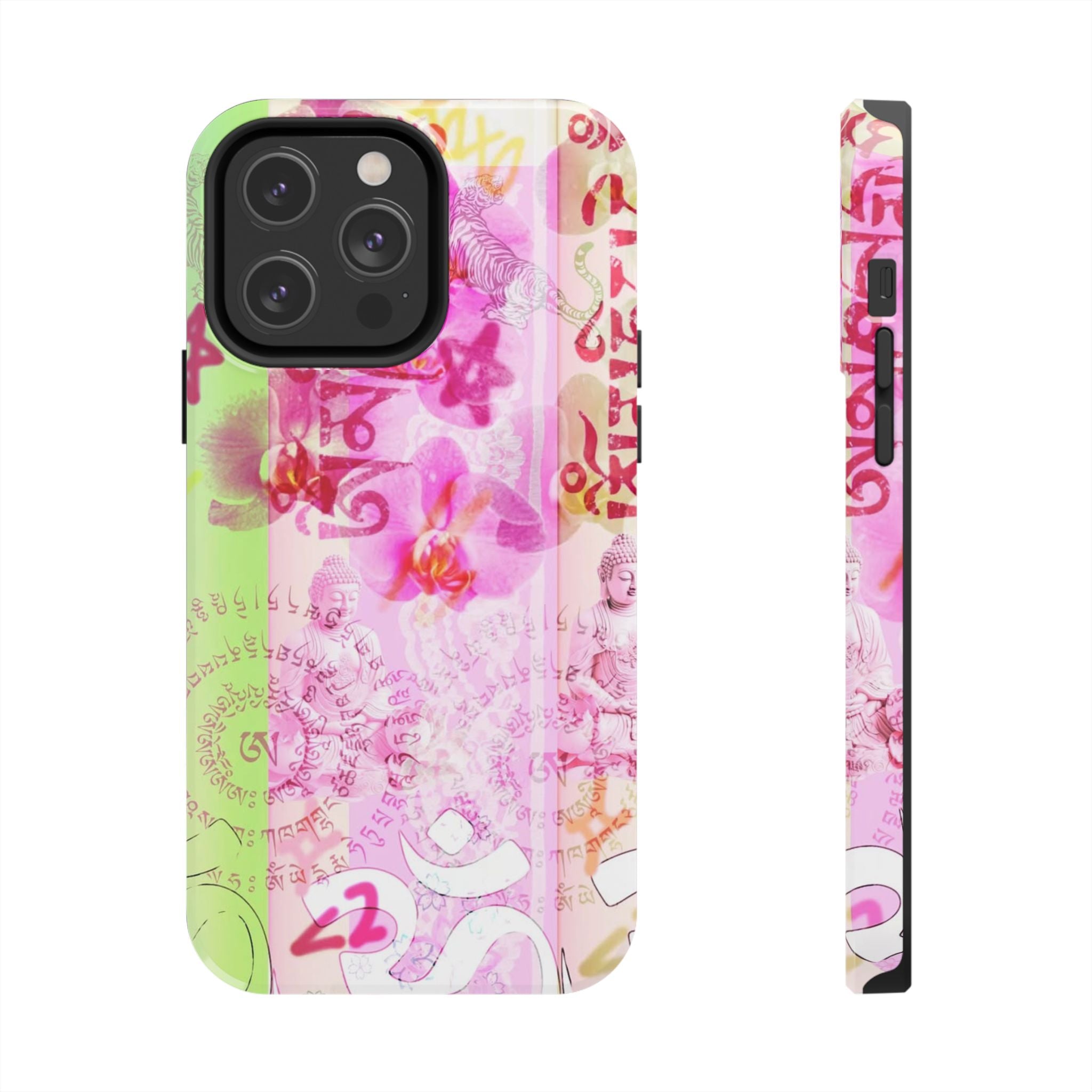 Floral Pink Orchid Tough Phone Case — Protective Art Phone Cover