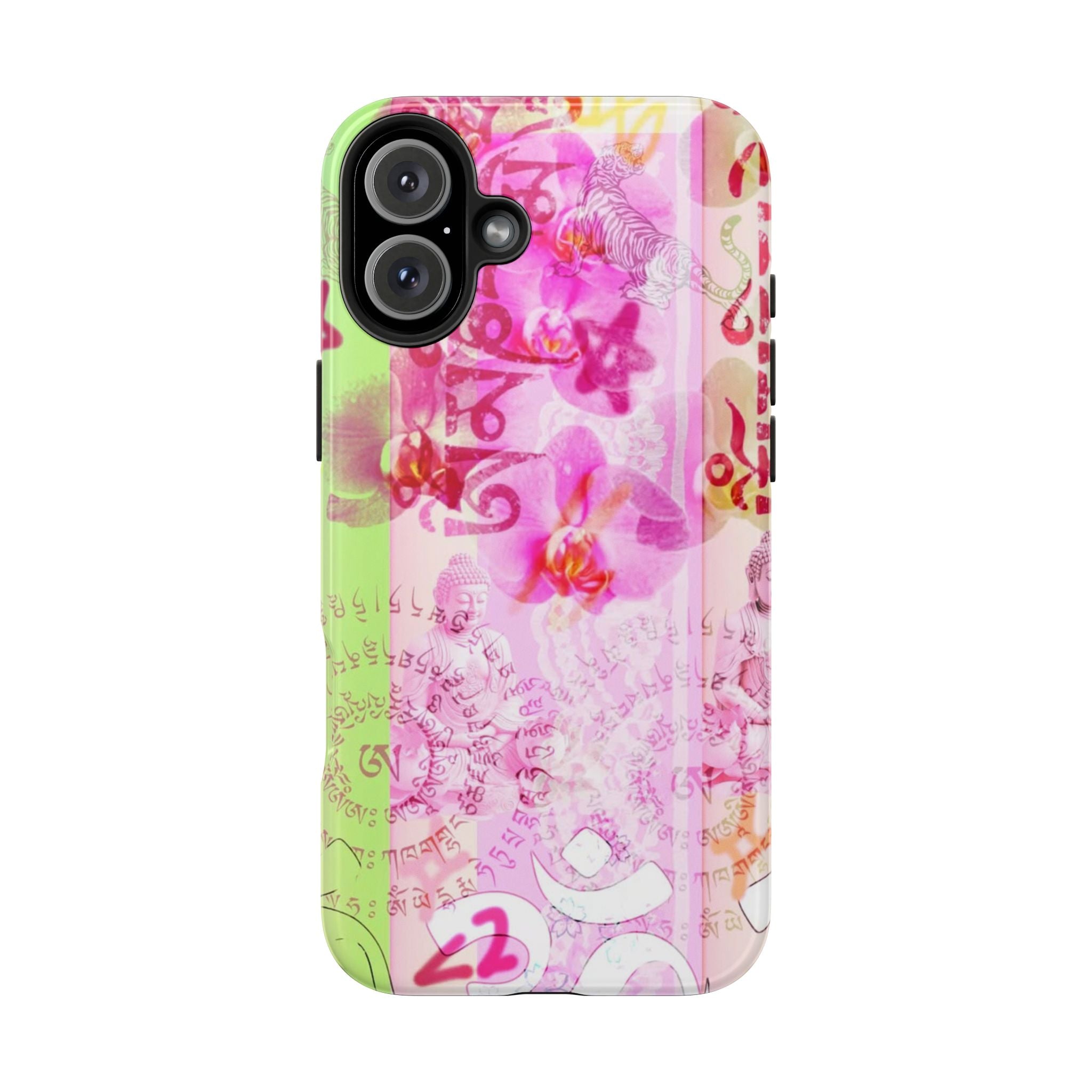 Floral Pink Orchid Tough Phone Case — Protective Art Phone Cover