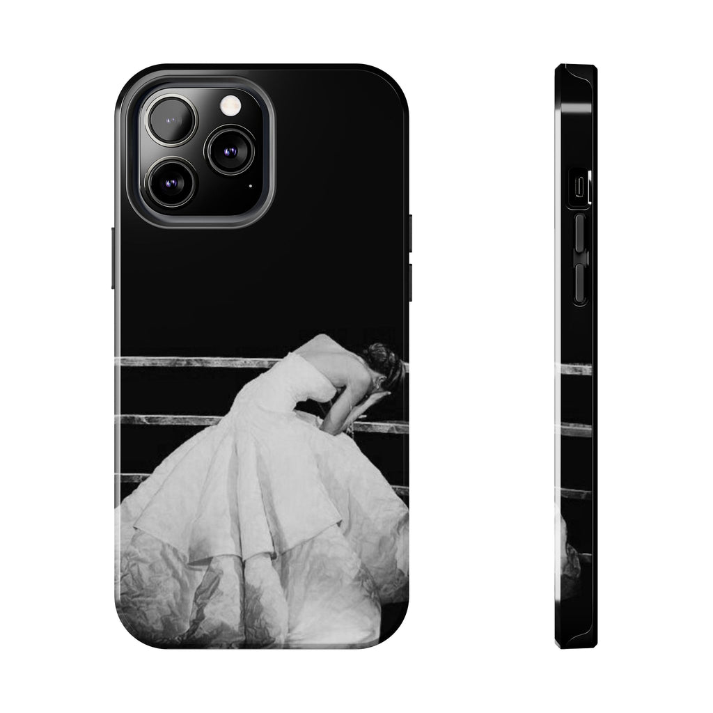 Vintage Ballerina Tough Phone Case — Black & White Dance Photo Protective Cover