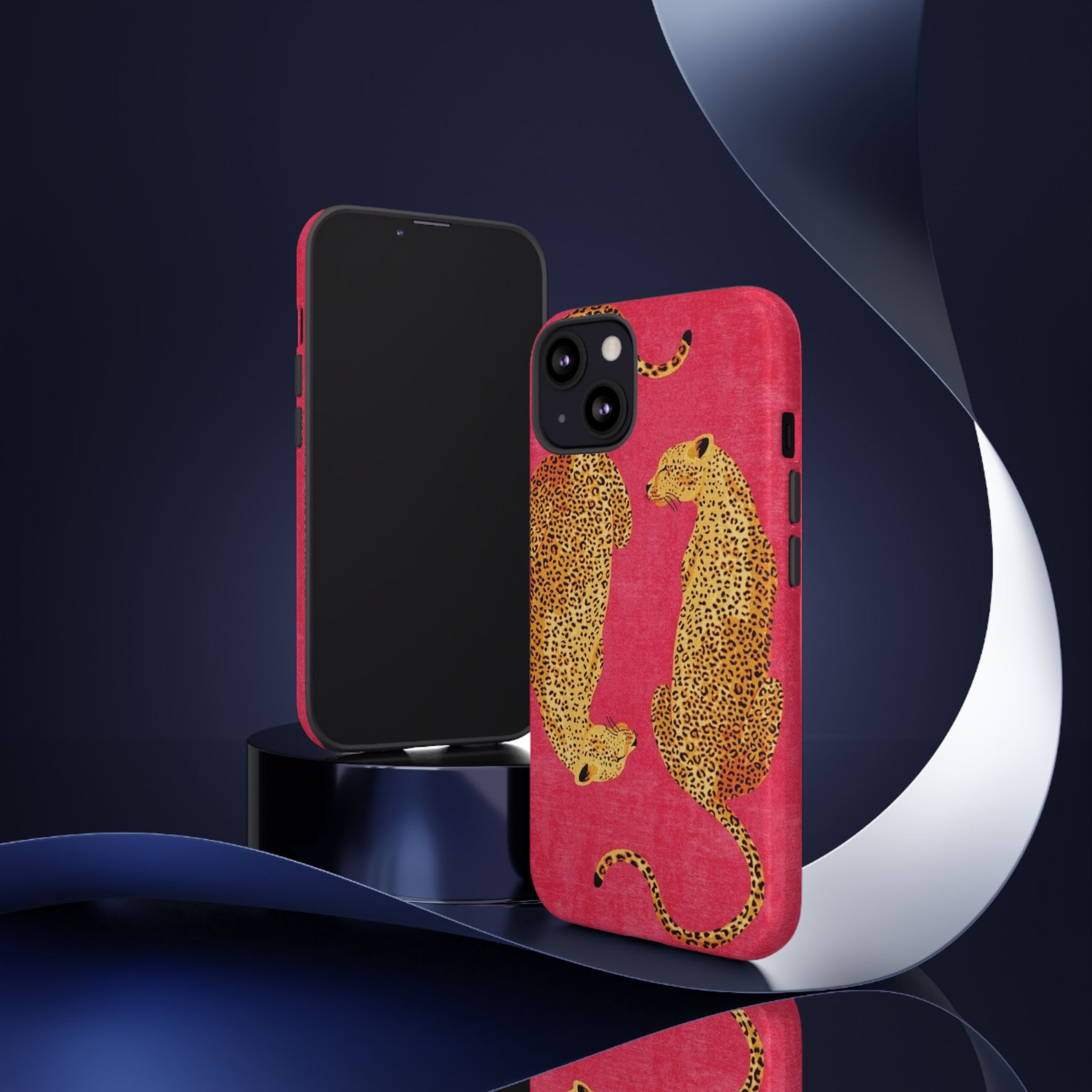 Pink Leopard Phone Case – Bold Animal Print Protective Case