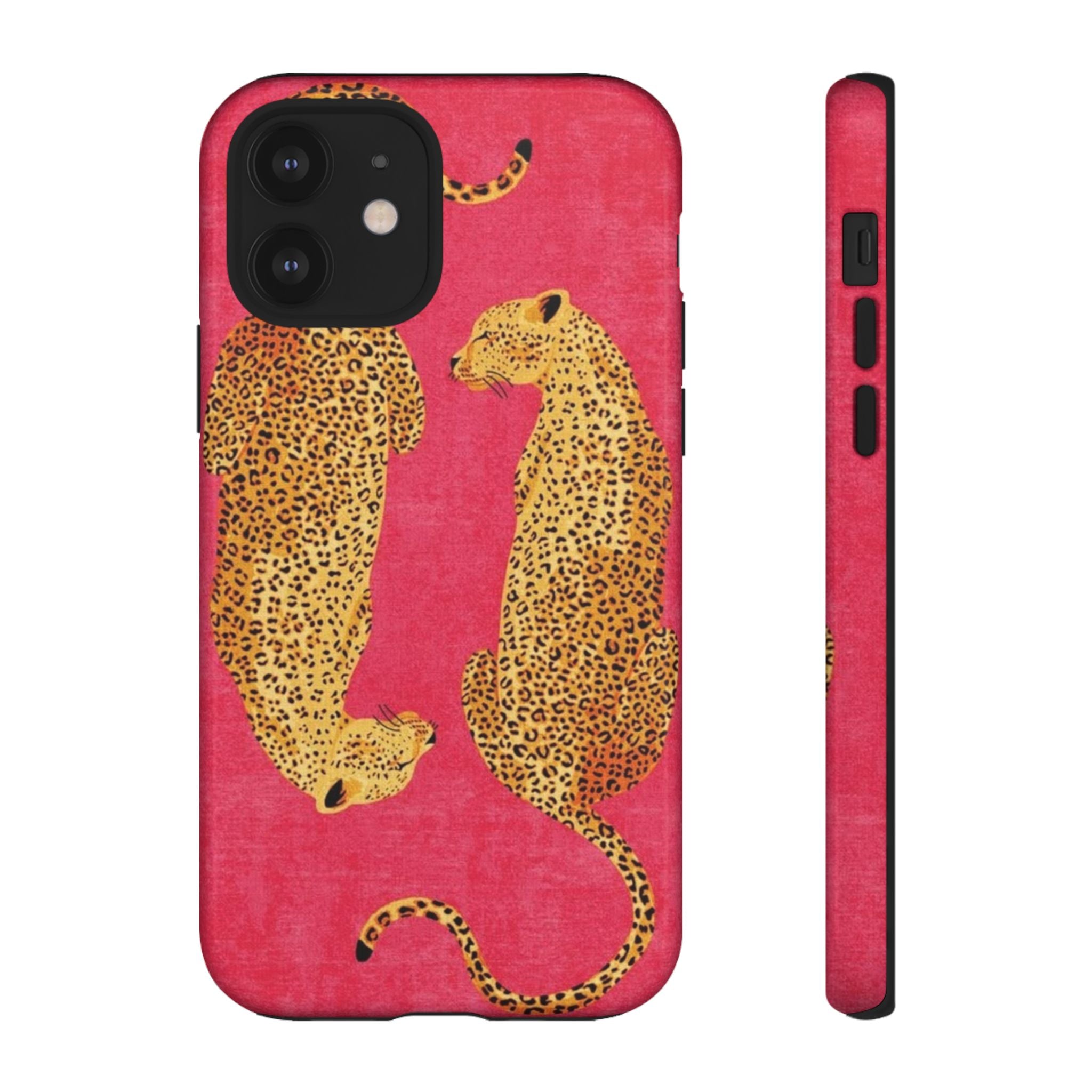 Pink Leopard Phone Case – Bold Animal Print Protective Case