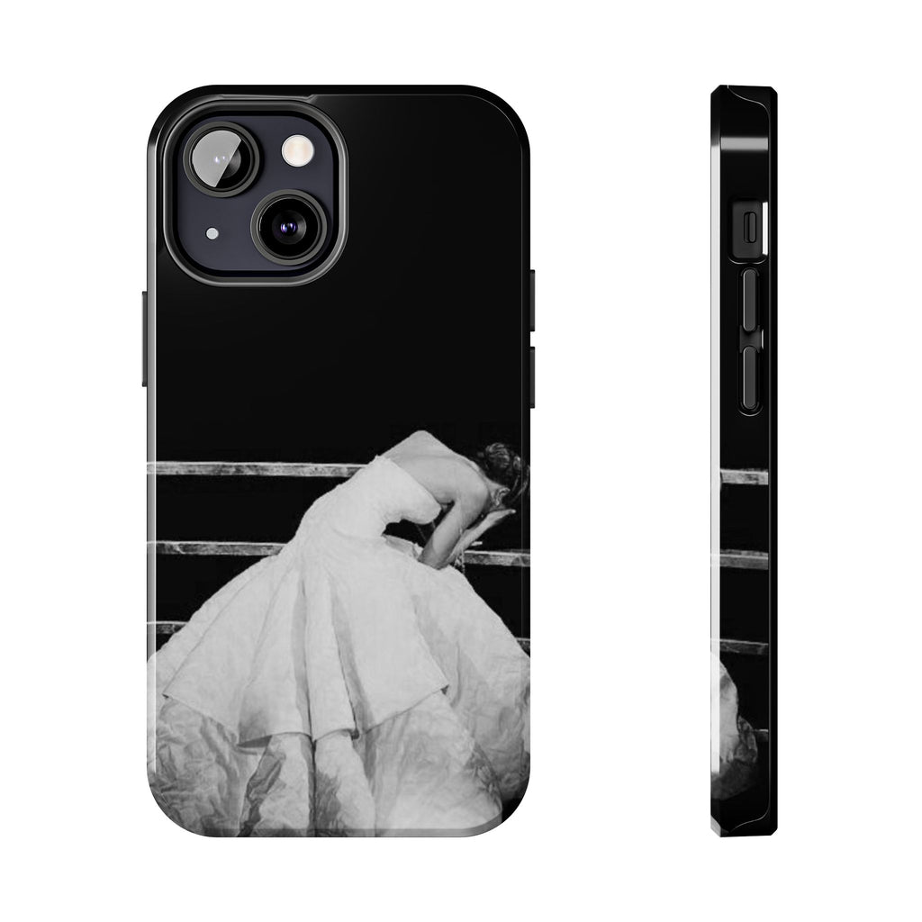 Vintage Ballerina Tough Phone Case — Black & White Dance Photo Protective Cover