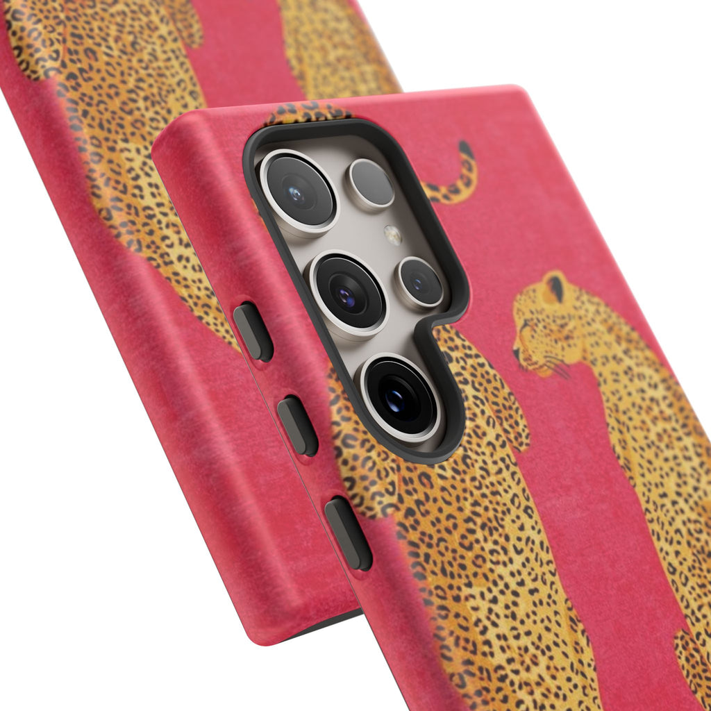 Pink Leopard Phone Case – Bold Animal Print Protective Case