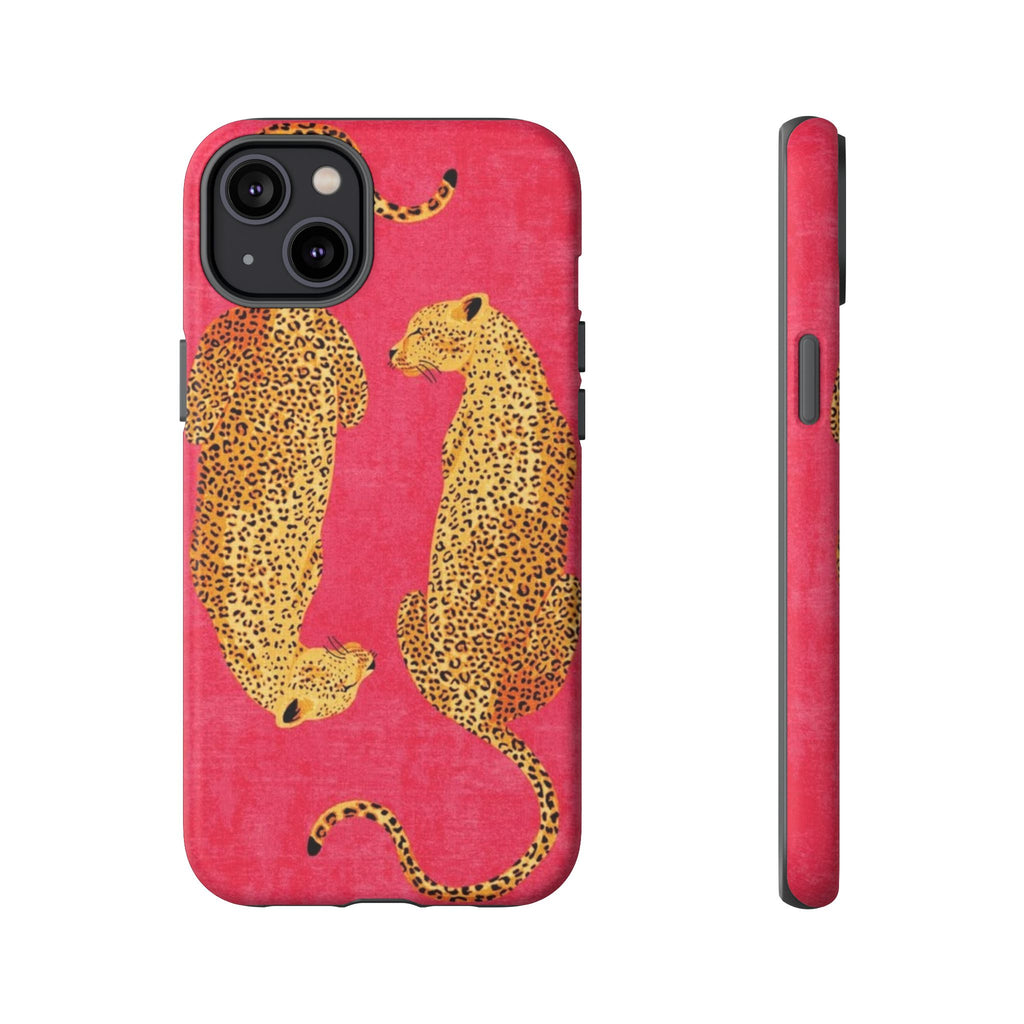 Pink Leopard Phone Case – Bold Animal Print Protective Case