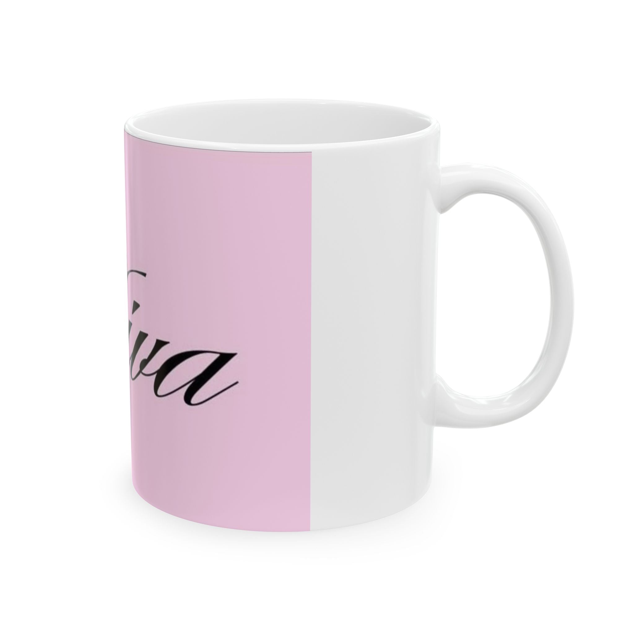Diva Pink Ceramic Mug — Script Logo Coffee Cup (11oz & 15oz)