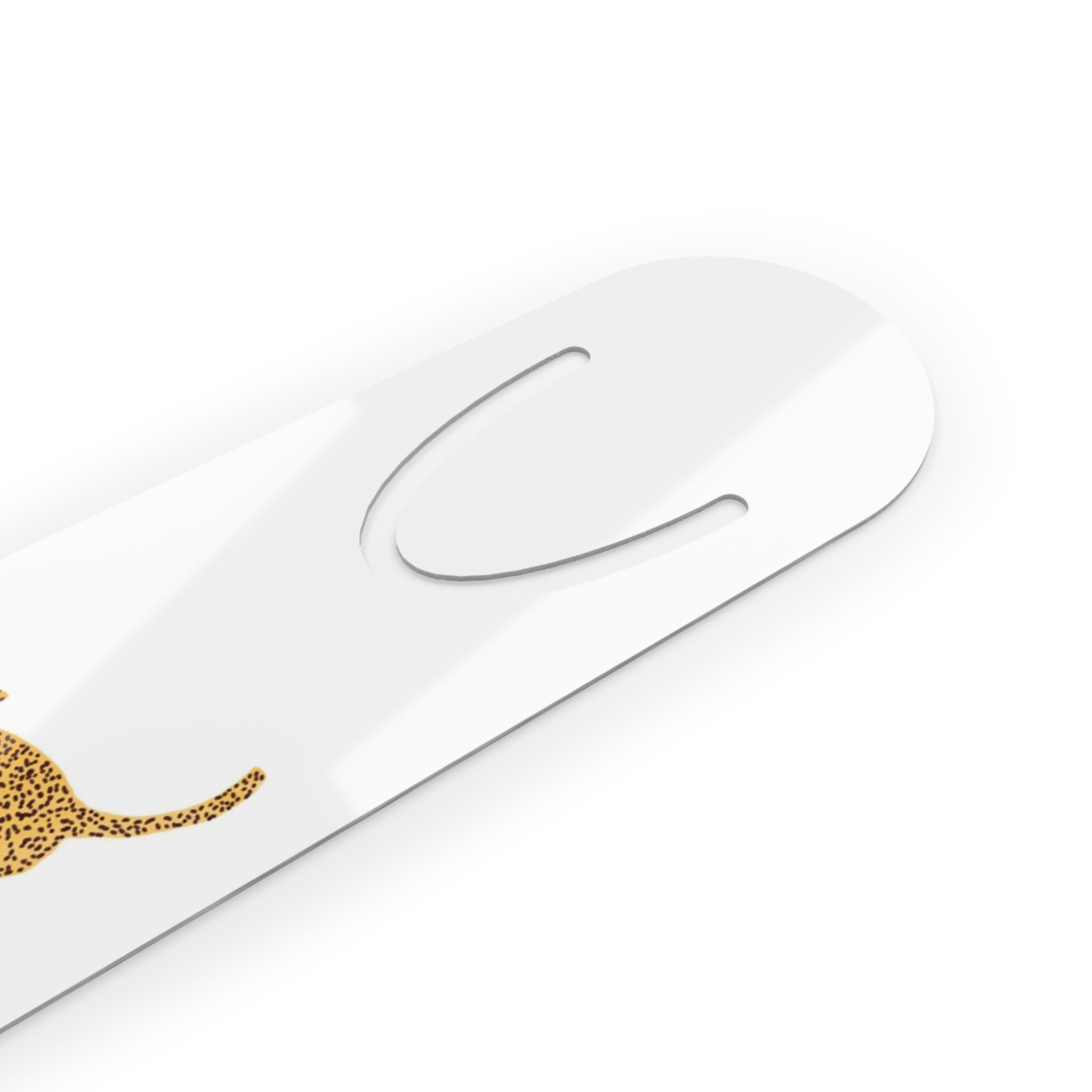 Leopard in Red Heels Bookmark — Glam Cat Metal Page Marker