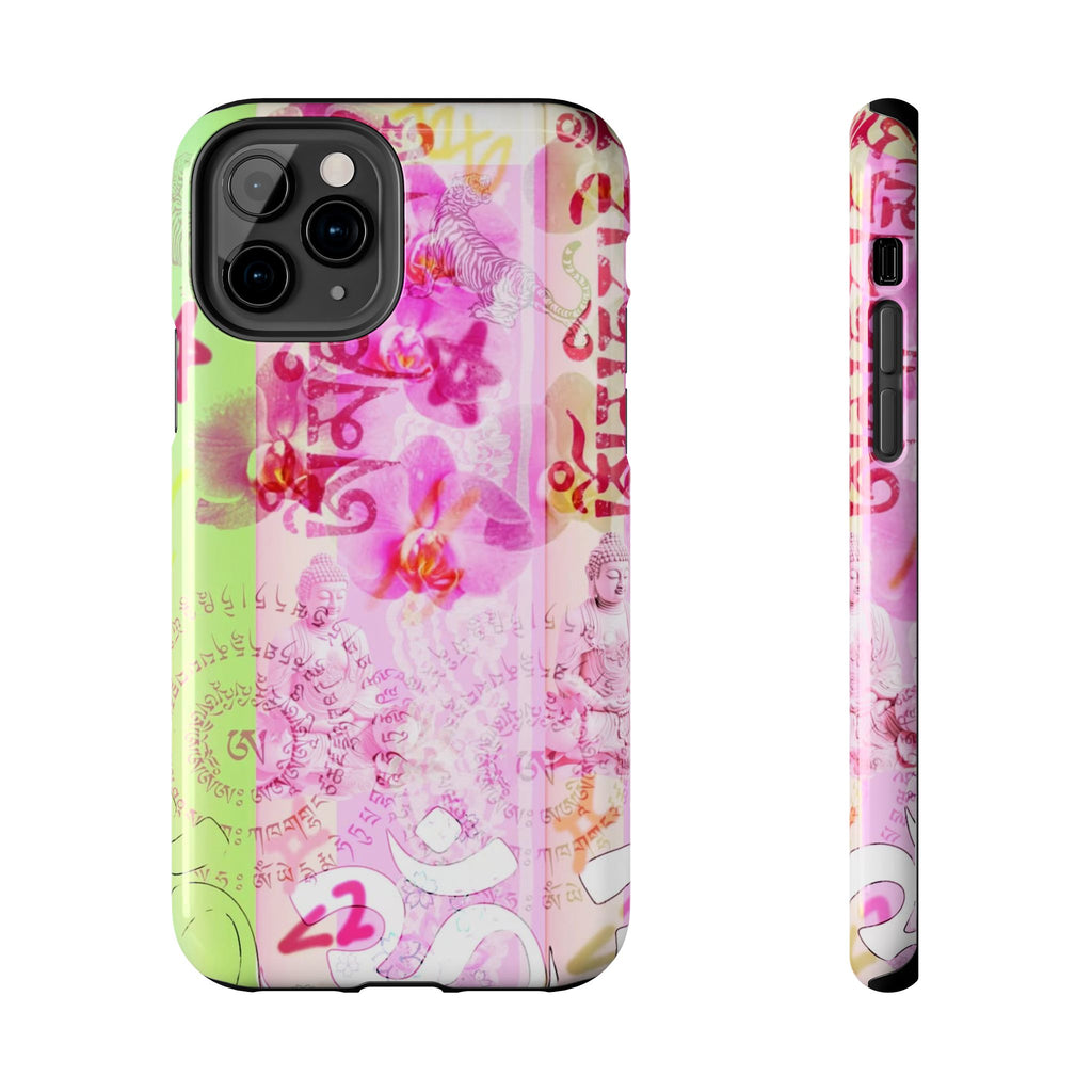 Floral Pink Orchid Tough Phone Case — Protective Art Phone Cover