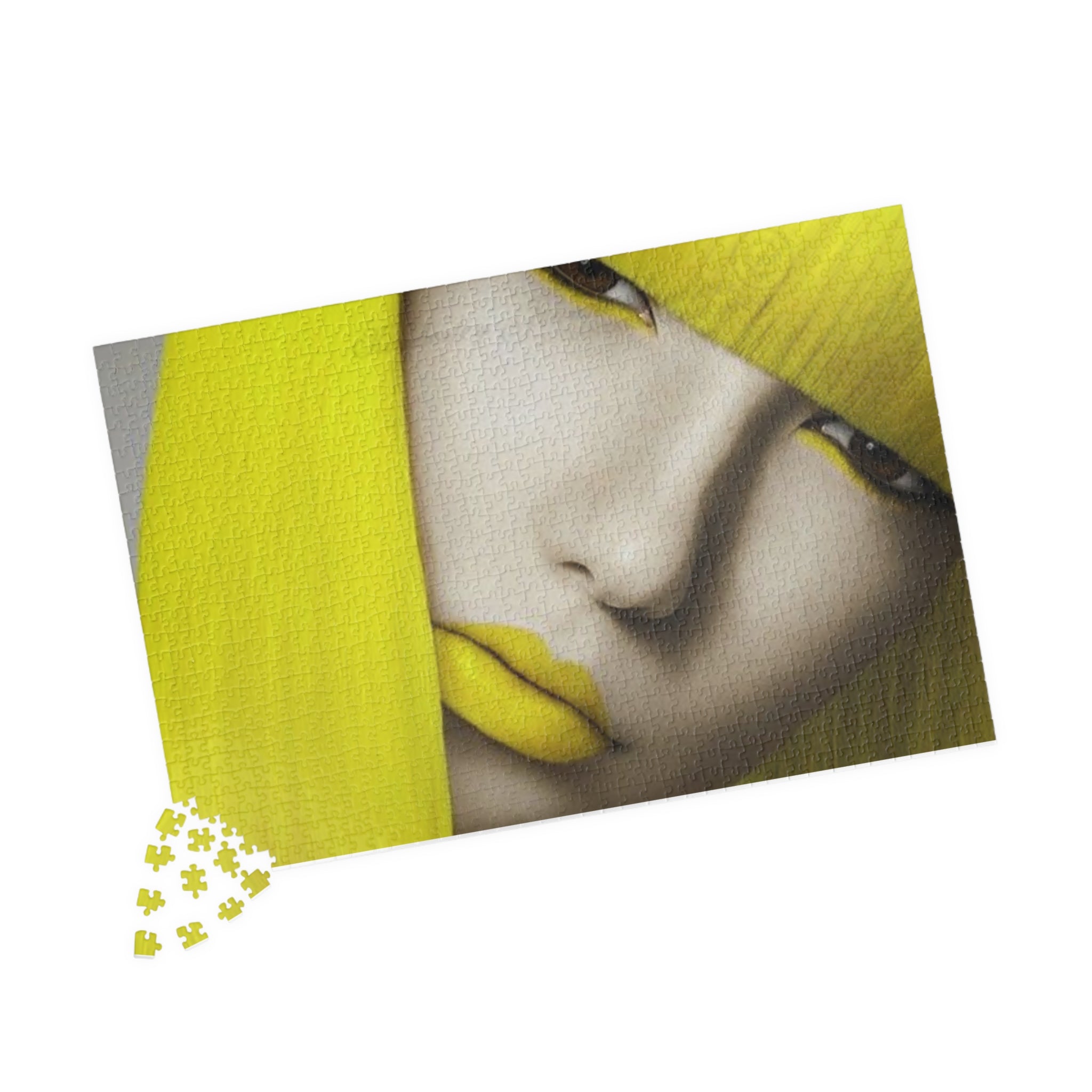 Yellow Muse Puzzle — Portrait Art Jigsaw (110/252/520/1014 pcs)