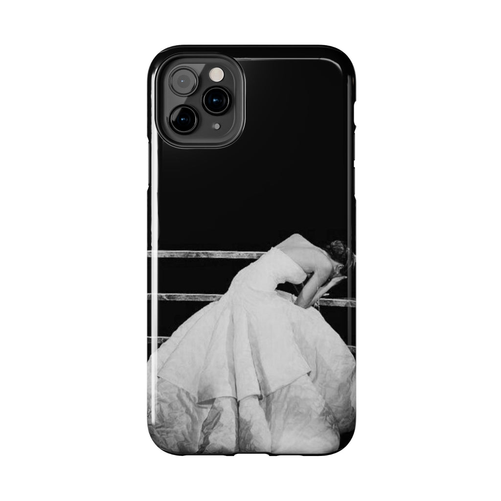 Vintage Ballerina Tough Phone Case — Black & White Dance Photo Protective Cover