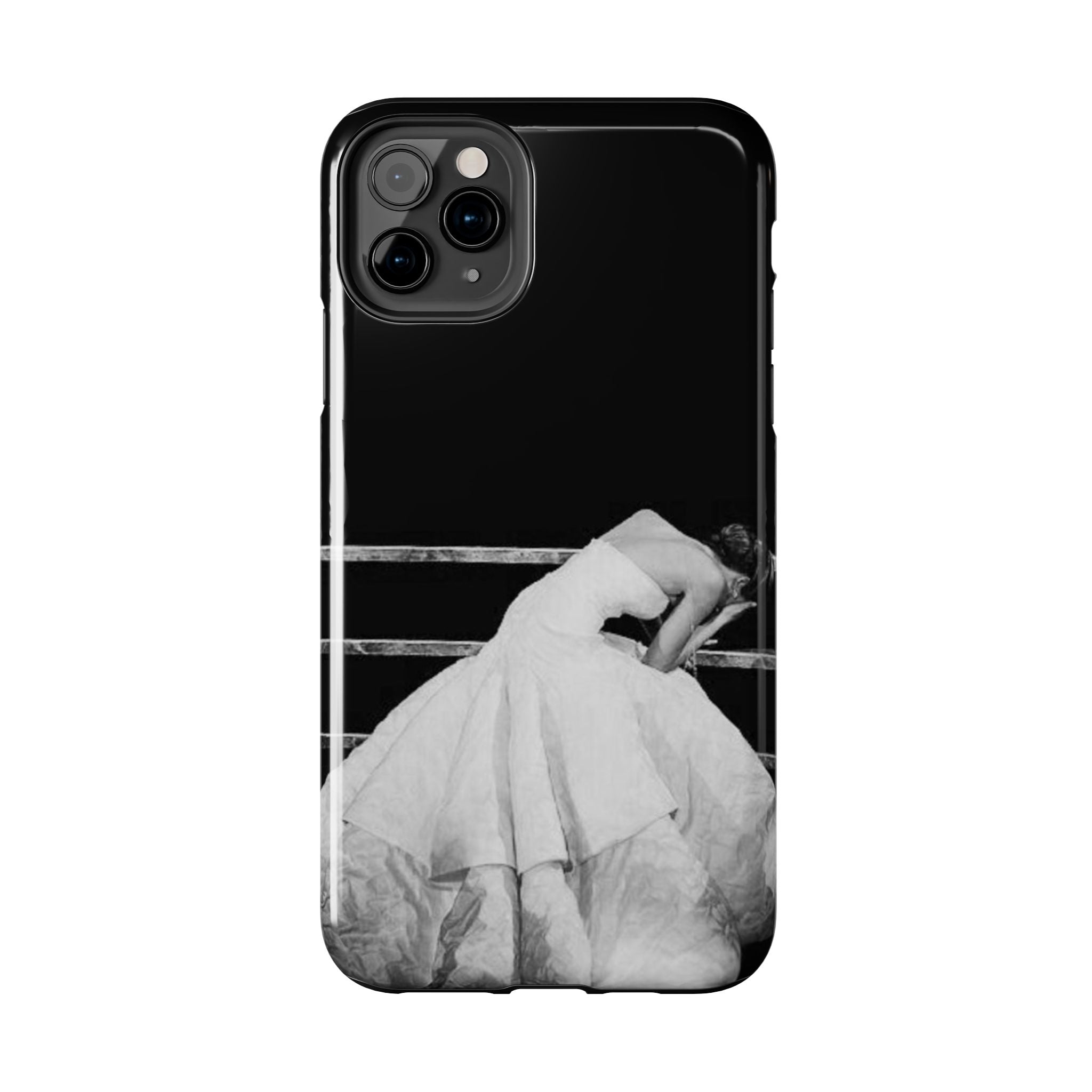 Vintage Ballerina Tough Phone Case — Black & White Dance Photo Protective Cover