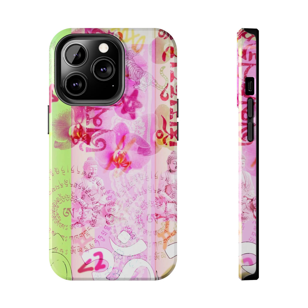 Floral Pink Orchid Tough Phone Case — Protective Art Phone Cover