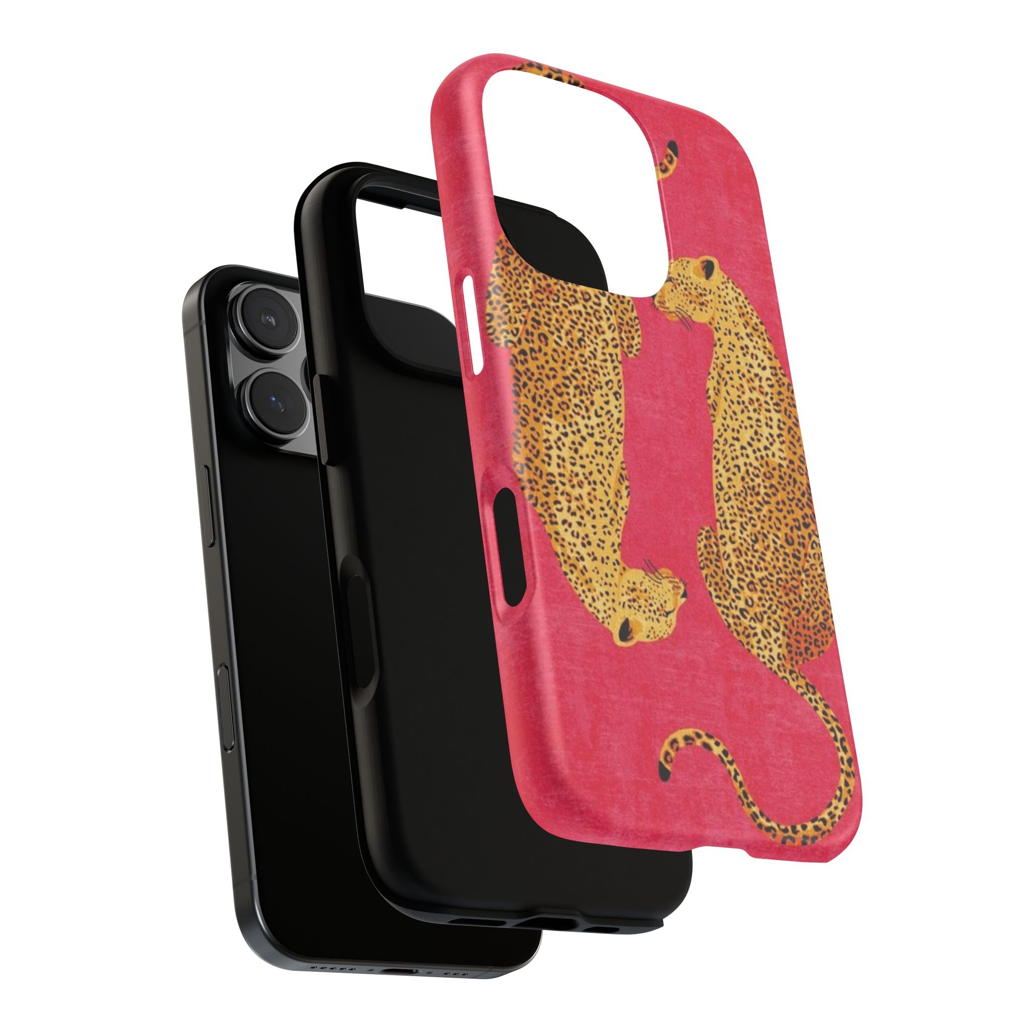 Pink Leopard Phone Case – Bold Animal Print Protective Case