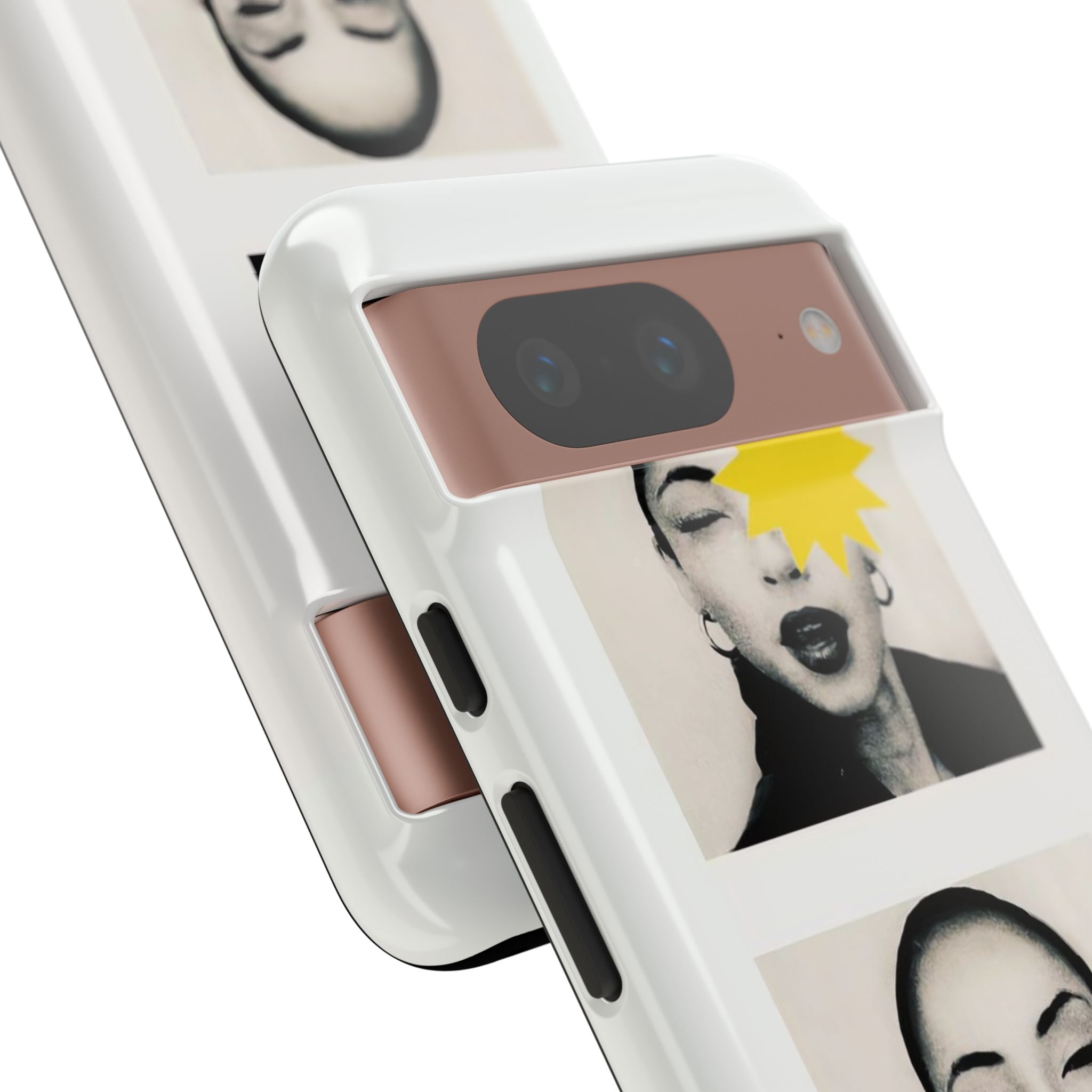 SADE Phone Case — Retro Black & White Portrait with Yellow Sunburst