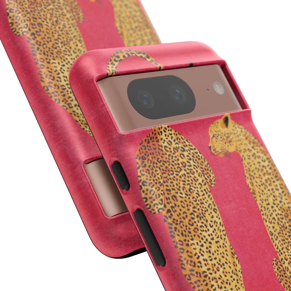 Pink Leopard Phone Case – Bold Animal Print Protective Case