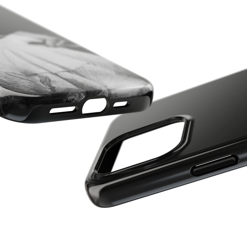 Vintage Ballerina Tough Phone Case — Black & White Dance Photo Protective Cover