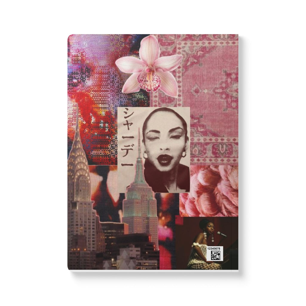 Collage Floral Softcover Journal — Vintage Poetry & Pink Aesthetic Notebook