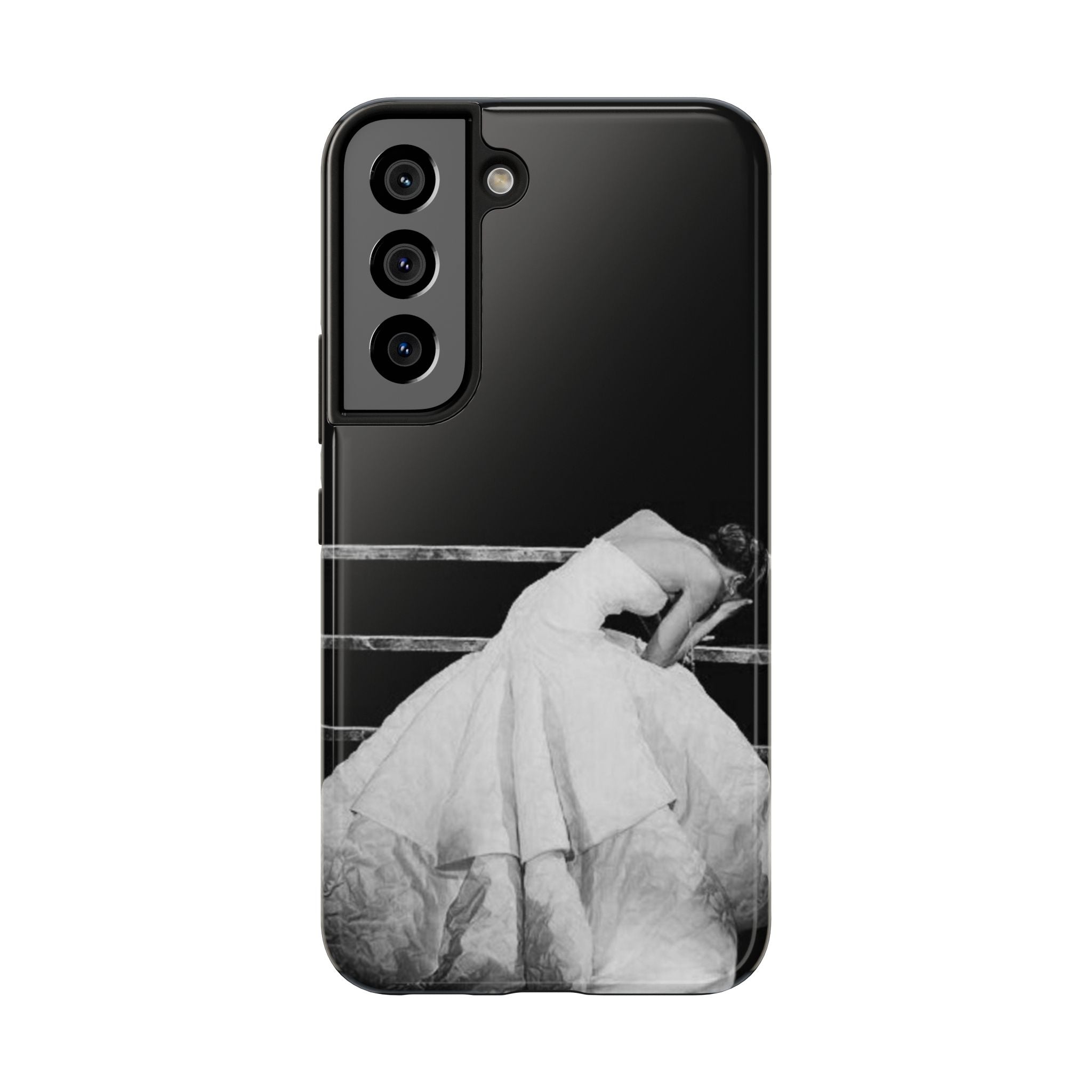 Vintage Ballerina Tough Phone Case — Black & White Dance Photo Protective Cover