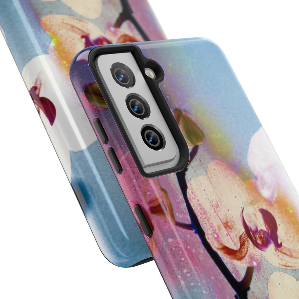Orchid Tough Phone Case — Pastel Floral Protective Cover for iPhone & Android