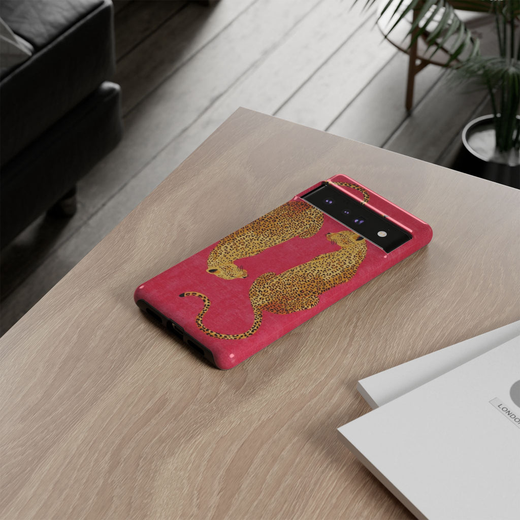 Pink Leopard Phone Case – Bold Animal Print Protective Case