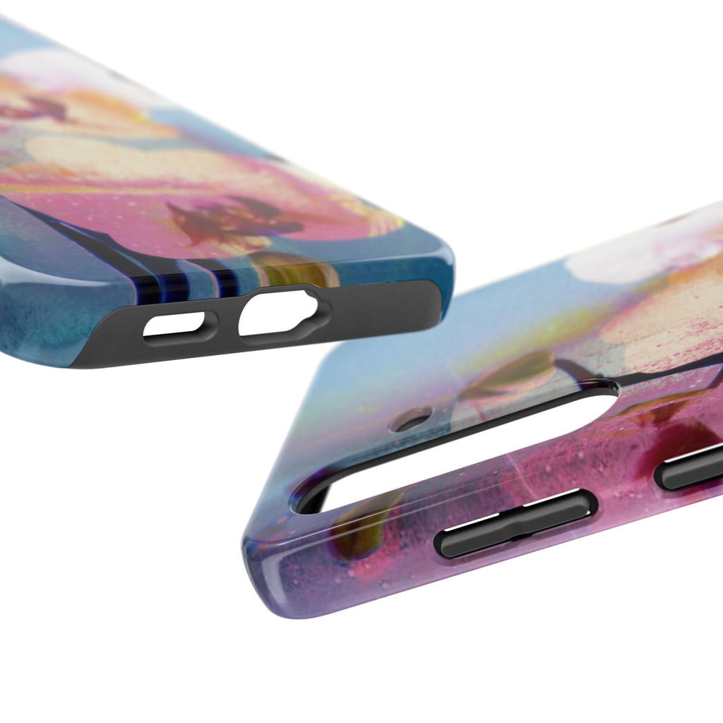 Orchid Tough Phone Case — Pastel Floral Protective Cover for iPhone & Android