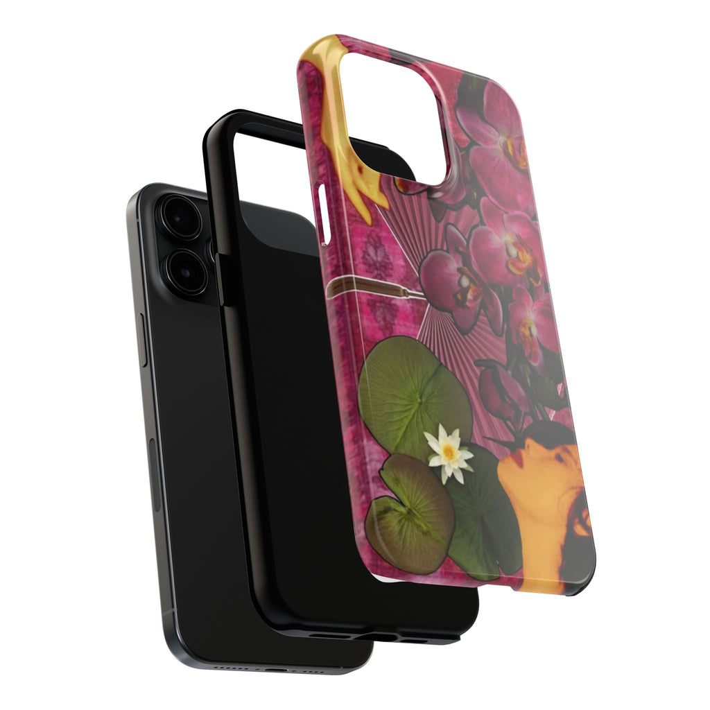 Floral Orchid Tough Phone Case — Vintage Woman & Lotus Design