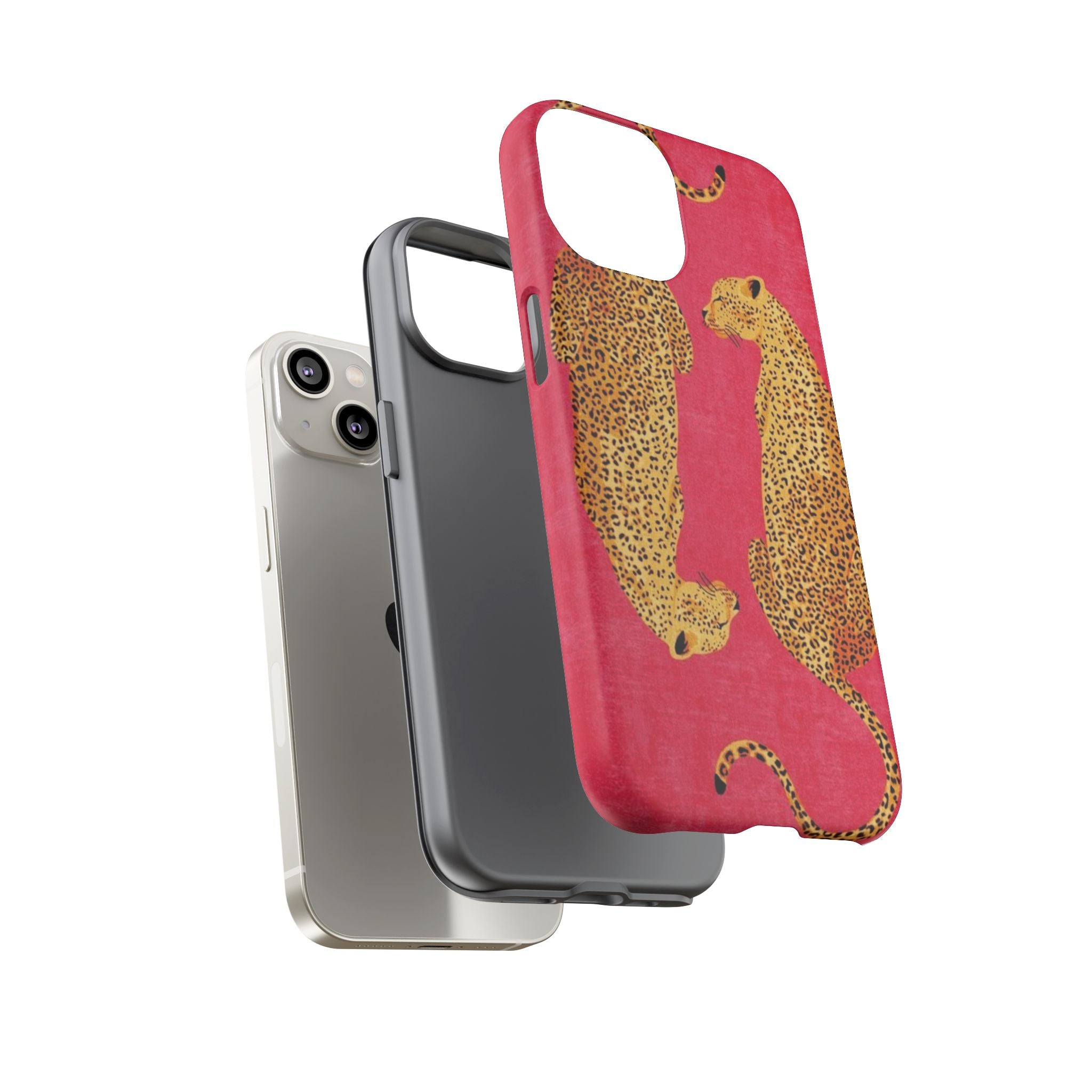 Pink Leopard Phone Case – Bold Animal Print Protective Case