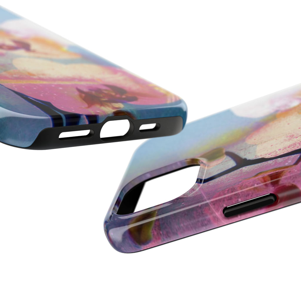 Orchid Tough Phone Case — Pastel Floral Protective Cover for iPhone & Android