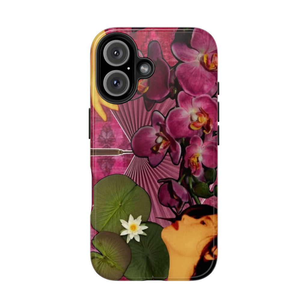 Floral Orchid Tough Phone Case — Vintage Woman & Lotus Design