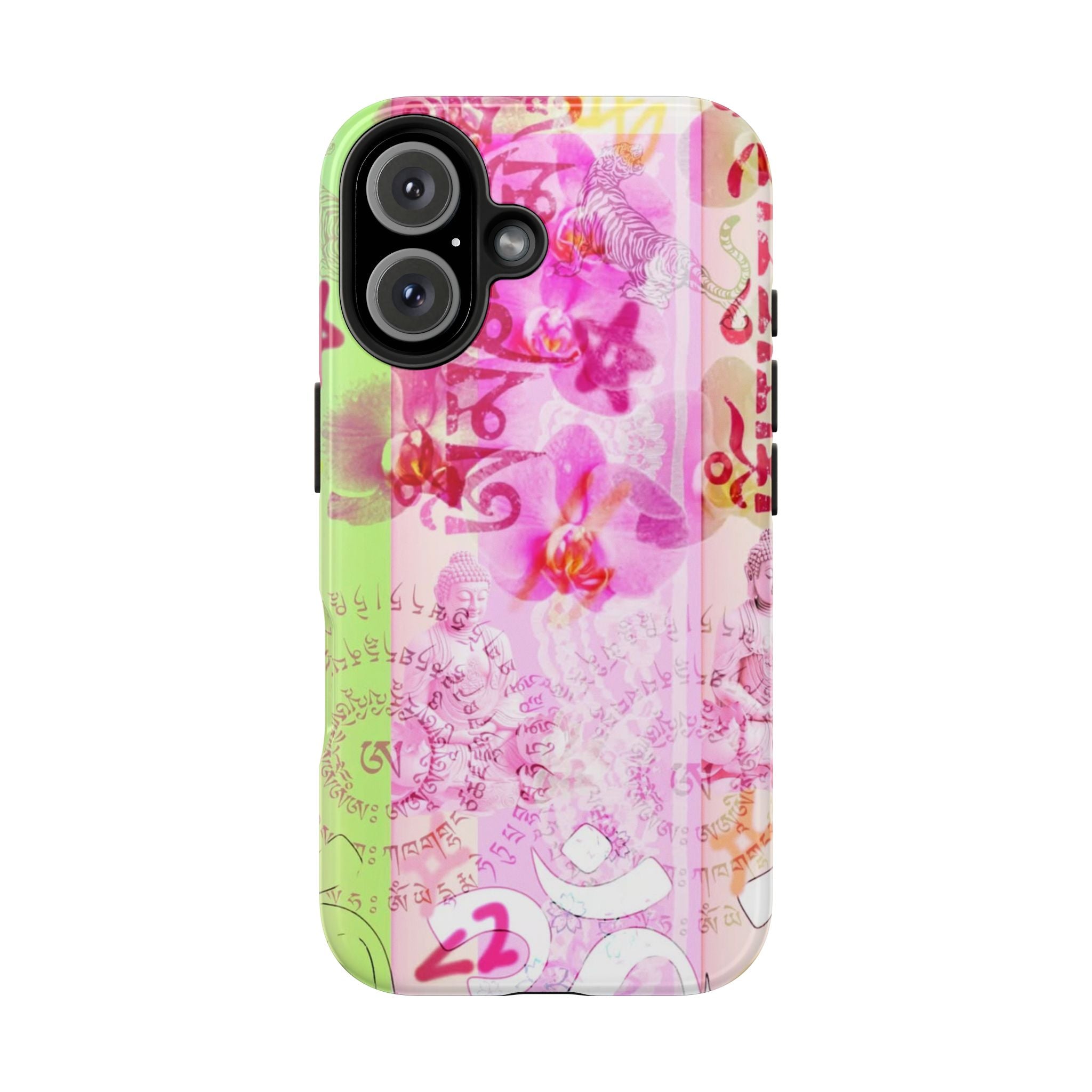 Floral Pink Orchid Tough Phone Case — Protective Art Phone Cover