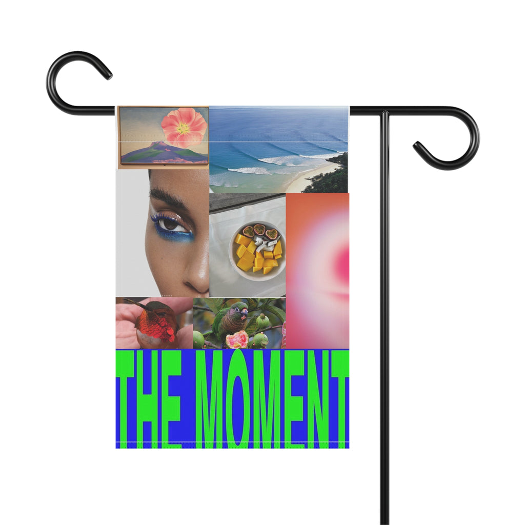 Collage Garden Flag - "THE MOMENT" Decorative Outdoor Banner