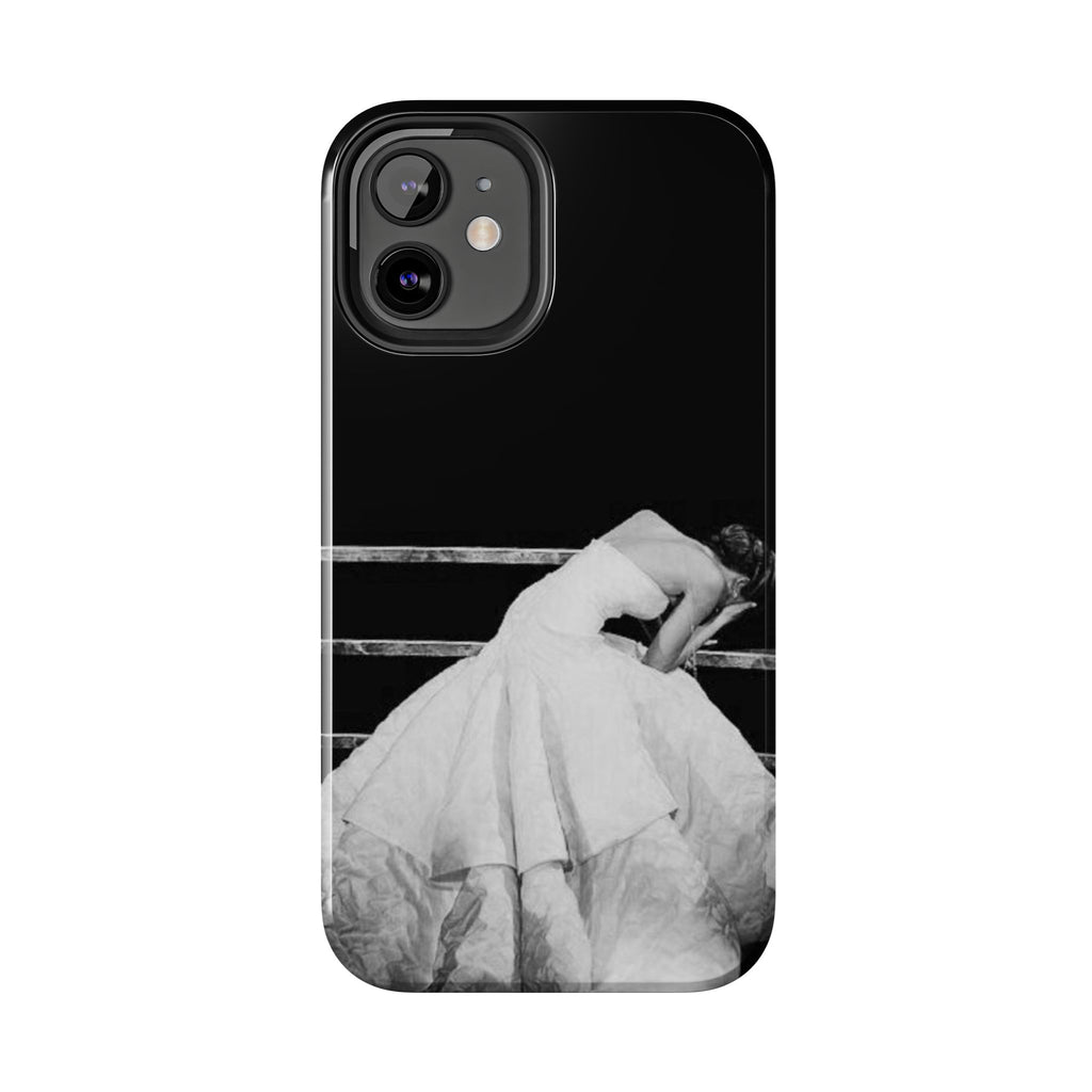 Vintage Ballerina Tough Phone Case — Black & White Dance Photo Protective Cover