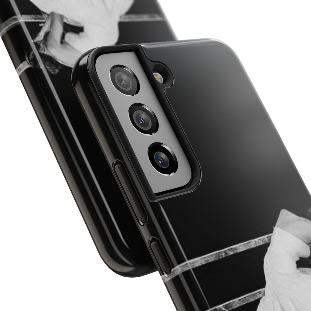 Vintage Ballerina Tough Phone Case — Black & White Dance Photo Protective Cover