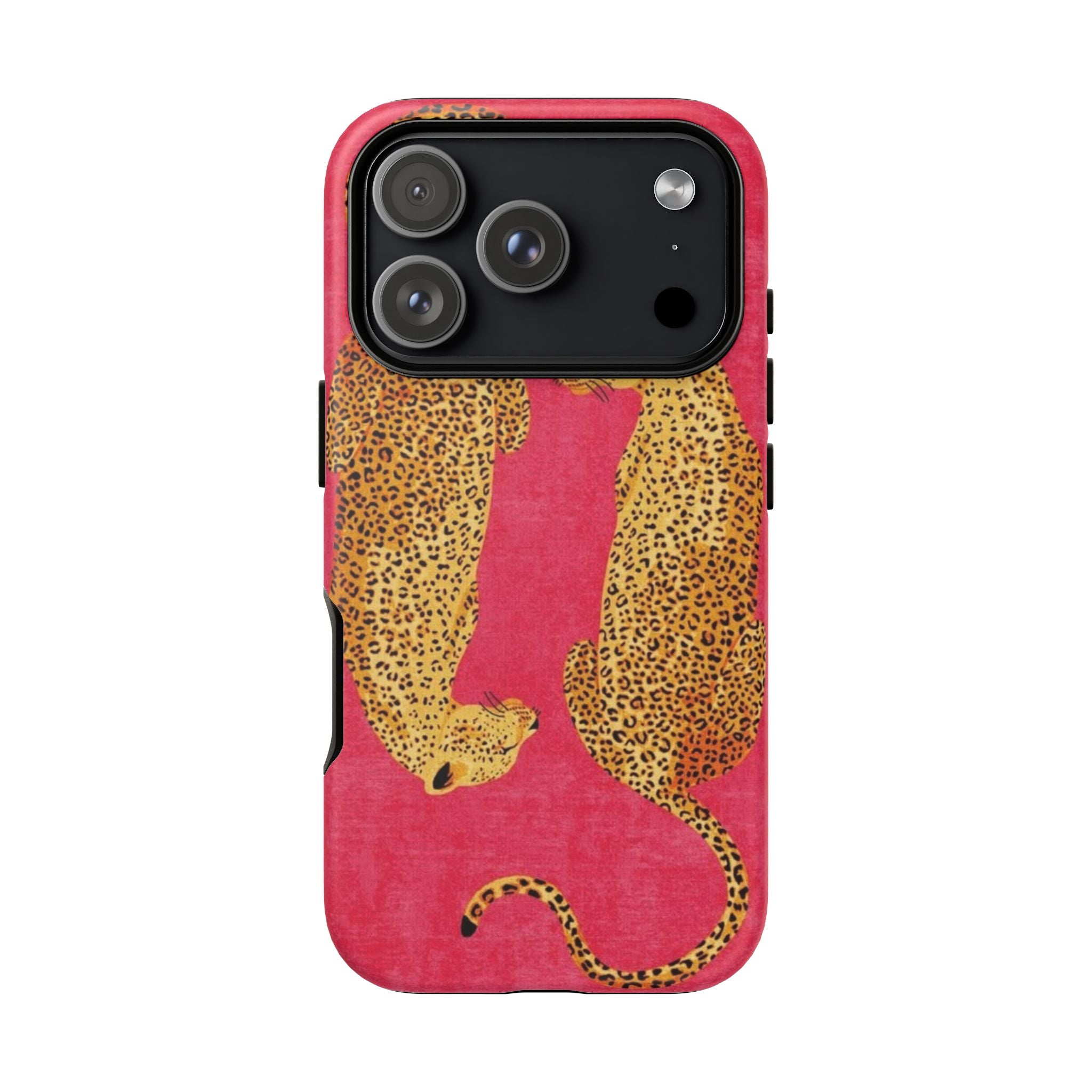 Pink Leopard Phone Case – Bold Animal Print Protective Case